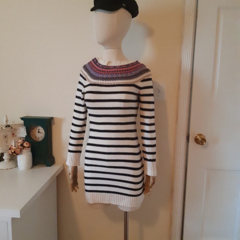 Pink Rose Knit sweater dress